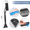 langyoujia Car Ice Scraper with Broom, 2-in-1 Car Ice Scraper