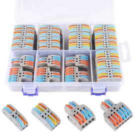 DIANN 65pcs Lever Wire Connectors Kit Compact Splicing Wire Connectors Assortment Pack Lever Connector Kit Quick Wiring Connector for AWG 28-12