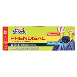 Domopak Spazzy Nettezza Bags Blue Black 15 Units Pack of 1