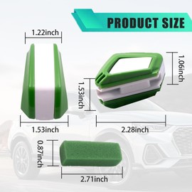 Fogfar 1 PC Car Front Windshield Wiper Repairer, Wiper Sharpener for Quick and Easy Repair, Portable Easy-to-Hold DIY Smart Repair Tool with Cleaning Sponge, Universal Maintenance Accessory (Green)
