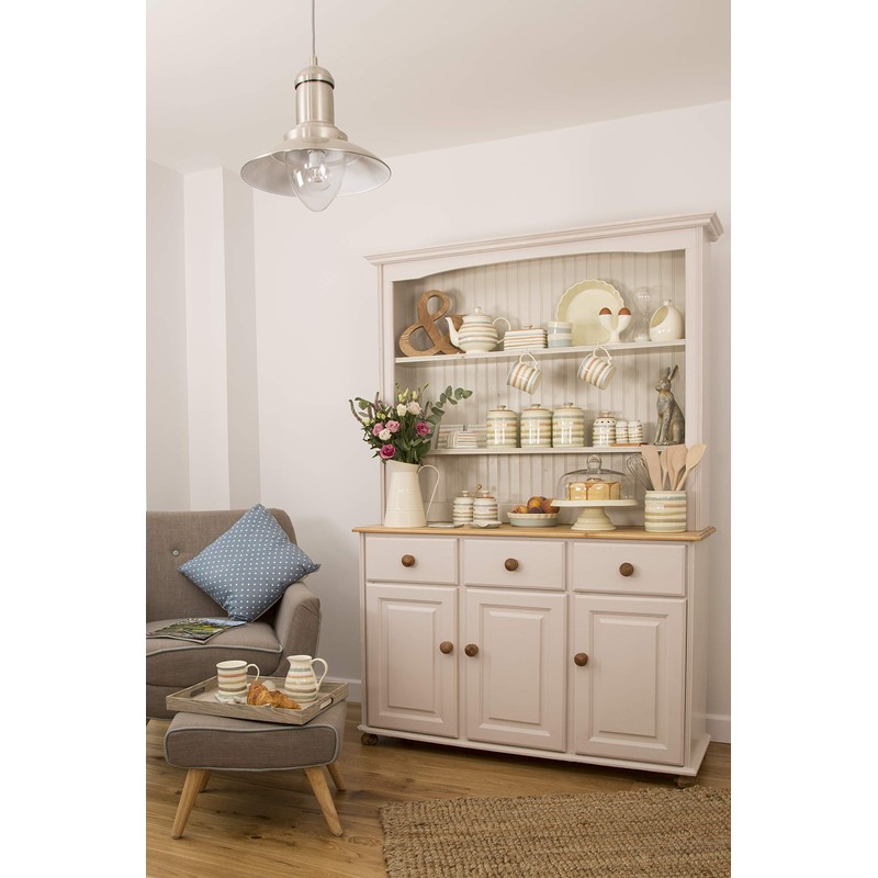 KitchenCraft Classic Collection Striped Ceramic Milk Jug, 500 ml (17