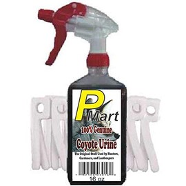 The Pee Mart - Coyote Urine Scent Tag Combo 16 oz E-Z Trigger Spray. Full Strength!
