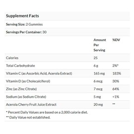 Trace Minerals Gomitas de Inmunidad - Apoyo a la Función Saludable del Sistema Inmune - Suplemento de Zinc y Vitamina C con Propiedades Antioxidantes 