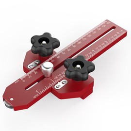 HFM Thin Rip Table Saw Jig Guide for Making Repetitive Narrow Thin Strip Cuts, for Table Saw Band Saw Router Table Fits for 3/8" x 3/4" T Slot,red