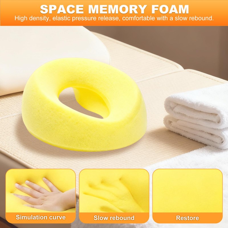 Vrexziy Massage Headrest for the Bed, Face Down Pillow, Ergonomic