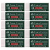 Faber-Castell 188121 Eraser 7081 N PVC-Free, Plastic (10 Erasers, White)
