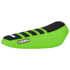 Enjoy Mfg Ribbed Seat Cover - Compatible Fit for Luna Float Sur Ron Sur-Ron Light Bee MX & X E-Bike #348 (Green - Black - Green Ribs)