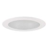 Elite Lighting B437WH Smooth Frost Shower Trim, 4", White