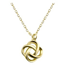 Sofia Milani - Women's Necklace 925 Silver - Twisted Knot Pendant, Gold