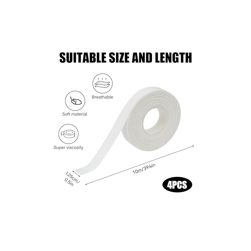 4 Rolls Zinc Oxide Tape 1.25cm x 10m Breathable Strapping