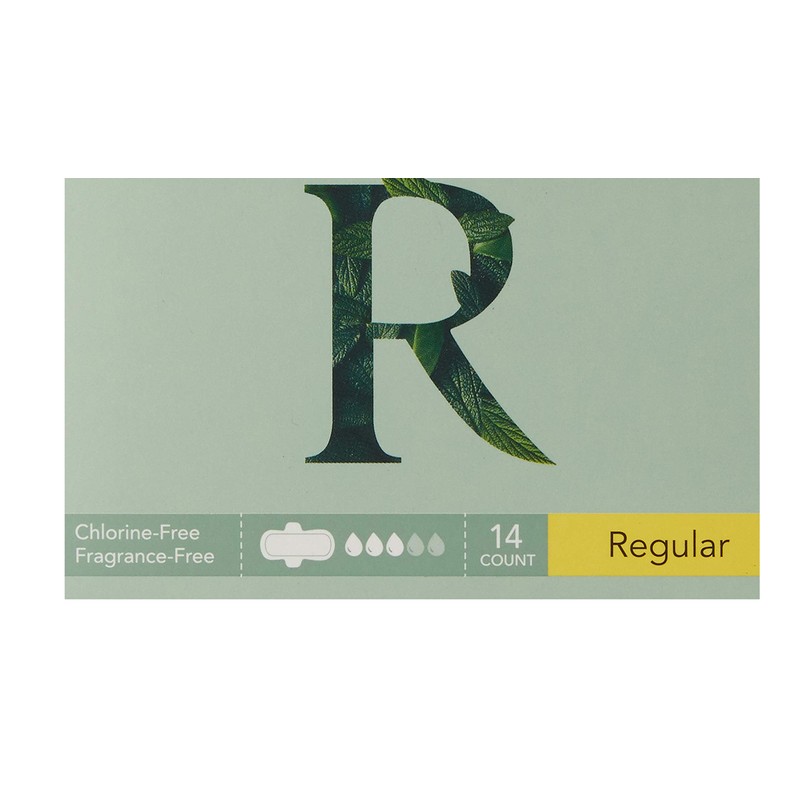 Rael, Organic Cotton Cover Pads, Regular, 14 Count