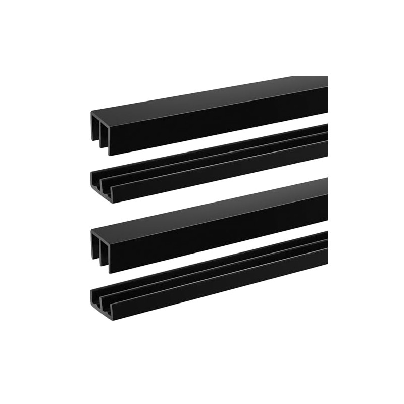 Landical 2 Sets Plastic Sliding Door Track Set for Cabinet