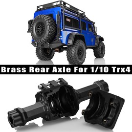 GLOBACT Heavy Duty Brass Rear Axle Housing 340g Counterweight for 1/10 TRX4 RC Crawler Car Upgrade Accessories (Black)