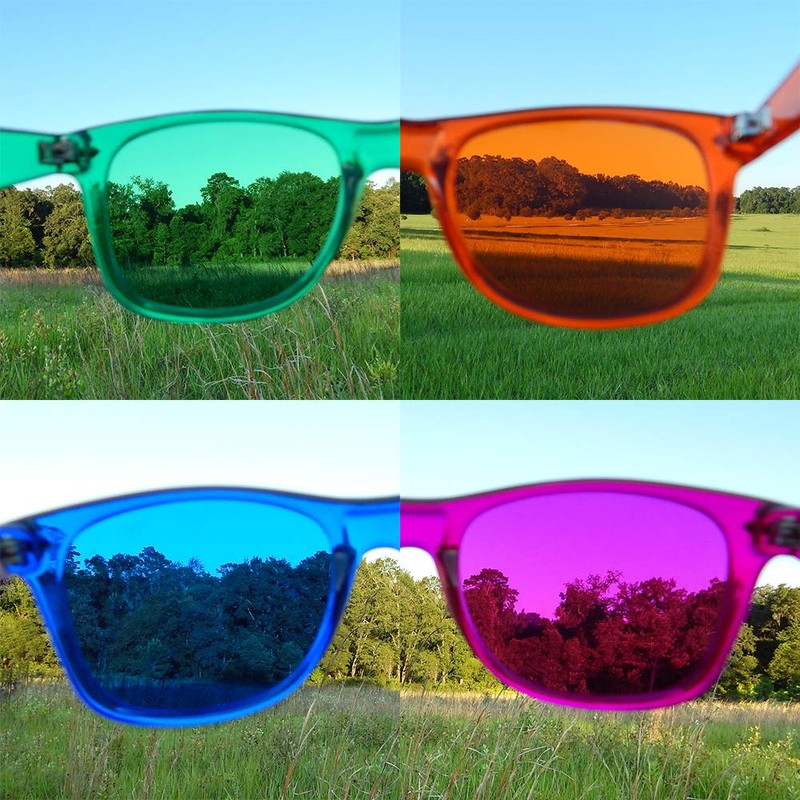 PURPLE CANYON Color Therapy Glasses 10 Pack for Chakra Healing,