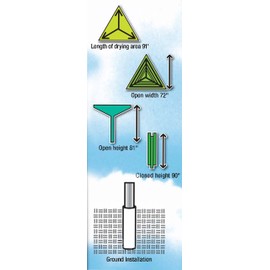 Strata Outdoor Rotary Dryer Clothes Line (91', Green)