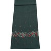Holly Trail Embroidered Green Christmas Table Runner 14”x 75”