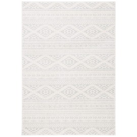 SAFAVIEH Tulum Collection Accent Rug - 3' x 5', Ivory & Light Grey, Moroccan Boho Tribal Design, Non-Shedding & Easy Care, Ideal for High Traffic Areas in Entryway, Living Room, Bedroom (TUL272G)