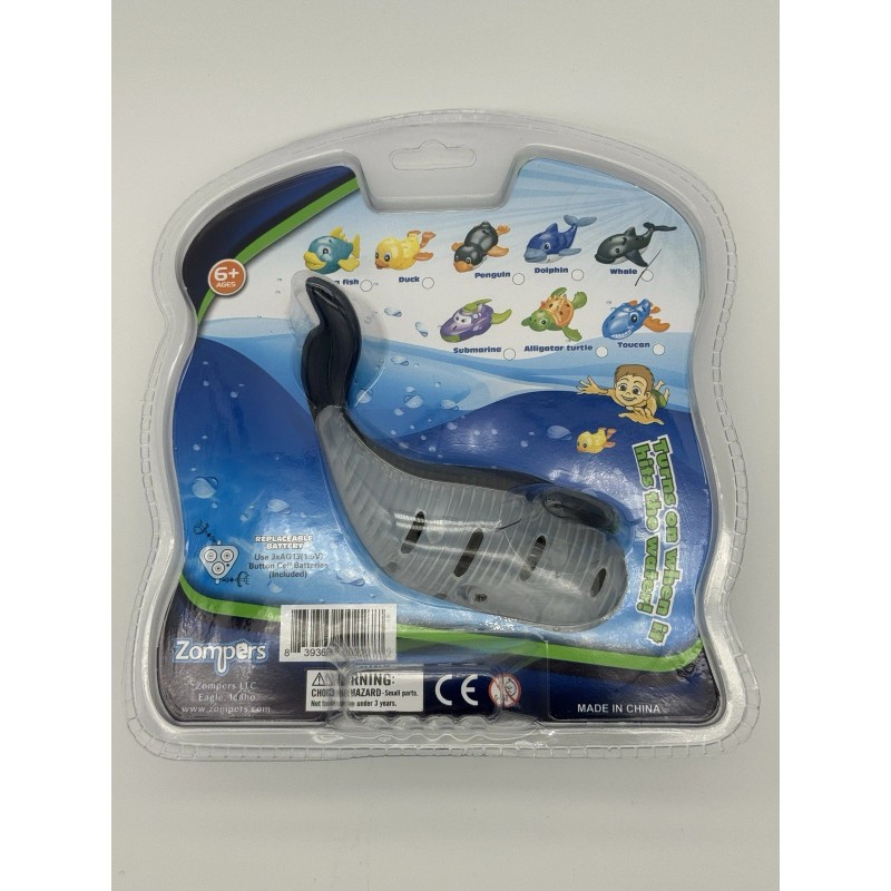 Zompers Light Up Whale Dive Toy Battery Operated Bathtub Pool