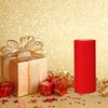 Euvoym 3 Rolls Christmas Tulle Fabric Spool Roll Red Green