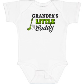 inktastic Grandpas Little Caddy with Golf Club and Ball Baby Bodysuit 18 Months 0020 White 2c5ca