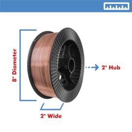 (2 Spools) PGN Solid MIG Welding Wire - ER70S-6-0.023 Inch, 10 Pound Spool - Mild Steel MIG Wire with Low Splatter and High Levels of Deoxidizers - For All Position Gas Welding