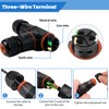 Pack of 2 Cable Connectors Waterproof IP68, T-shape Junction Box,