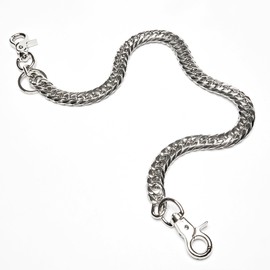 newtro STAINLESS STEEL Heavy Duty Wallet Chain Thick for Men Trucker Biker Pants Jean Car Key Chain Ring Holder Organizer TML, Silver, One Size