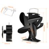Signstek 4-Blade Heat Powered Wood Stove Fan + Heater Bracket