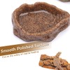 2 Pack Reptile Food Bowl Natural Sandstone Water Dish for
