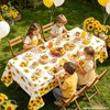 3 Pcs Sunflower Tablecloth Yellow Floral Party Table Cloth Rectangle