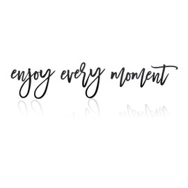Ecqizer Metal Enjoy Every Moment Wall Sign Decor Metal Cut Words Laser Cut Words Metal Words Hallway Wall Decor Enjoy Every Moment Sign Wall Decor for Home Living Room, Bedroom, Bathroom and More