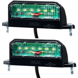 ETUKER Set of 2 Number Plate Light Pendant Number Plate Light 12/24 V Cool White Waterproof