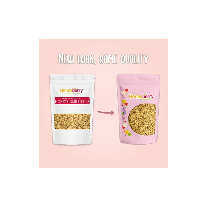 Plain Crunchy Honeycomb Pieces - 5-10mm - 100g - Vegan
