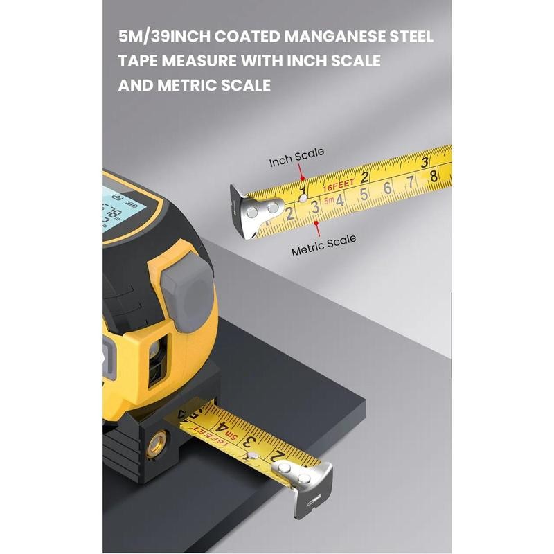 Precision 3-in-1 Laser Tape Measure - Measurement Range: 40m