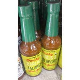 Trader Joe's 2 Pack Trader Joes Chunky Garlic & Jalapeño Hot Sauce 10fl oz Each Jar NEW ITEM