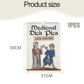 2026 Calendar UK, Medieval Pics Wall Calendar 2026 UK 2026 Wall Planner, Office Product, 2026 Wall Calendar 2026 Medieval Themed for Organizing Schedules in Homes or Studies