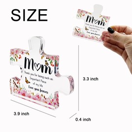 for Mom,Delicate Mom Birthday Gifts from Daughter, Son,Engraved Acrylic Block Butterfly,Ideas Gift for mom (AC-Puzzle)