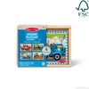 Melissa & Doug Construction Vehicles 4-in-1 Wooden Jigsaw Puzzles in