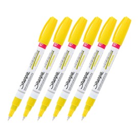 Sharpie Oil-Based Art Paint Markers, Extra Fine Point, Yellow Ink, Pack of 6