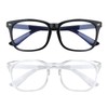 AFNWQI Fashion Square Blue Light Blocking Glasses - Clear Computer