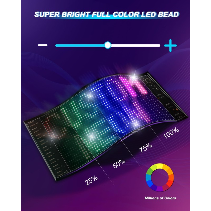 JDVOOTD Upgrade Multifunctional Bright Led Sign - 15” x 4”