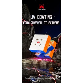 Bukefuno QY Tornado V3 M UV 3x3 Magnetic Speed Magic Cube QY Toys Tornado V3M MagLev UV 3x3x3 Puzzle Cube 2023 New Cubes Stickerless (UV Version)