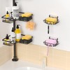 KEGII Tension Pole Shower Caddy Corner – 4 Adjustable Shelves