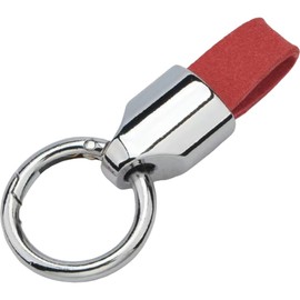 Car Key Chain Ring, Leather Multifunctional Auto Key Fob Rings Keychain with Keyrings for Men Women (Red, One size)