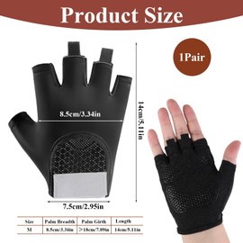 Workout Gloves, Best Exercise Gloves for Crossfit, Cycling, Gym, Training, Breathable & Snug fit, for Men & Women Exercise Gloves Sports for Training, Fitness, Gym, Black