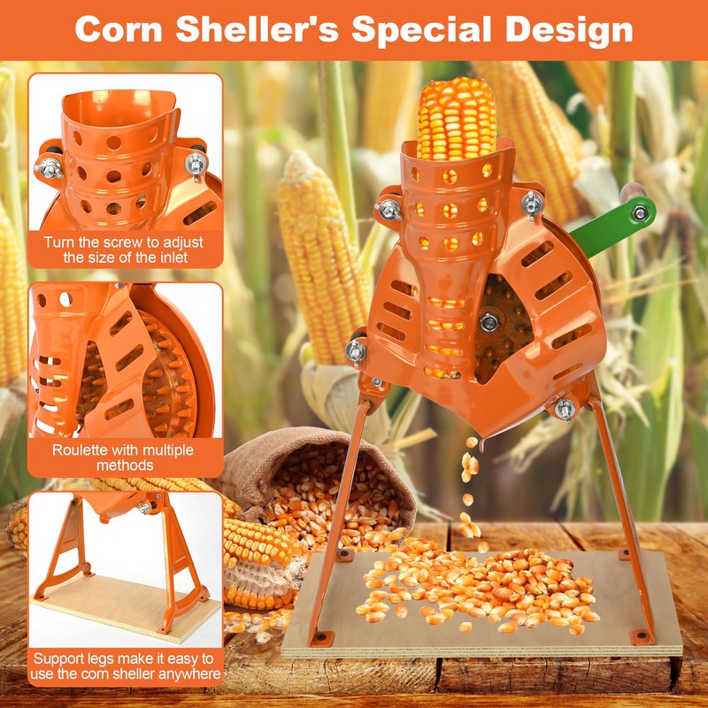 Corn Sheller and Stripper Machine - Hand Crank & Electric
