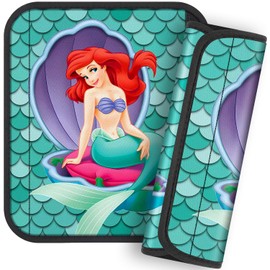 Akkya 2 Pack Seat Belt Cover Pad, Mermaid Seatbelt Cushion Car Seat Strap Pads for Kids Cute Carseat Stroller Shoulder Strap Protector (Green)