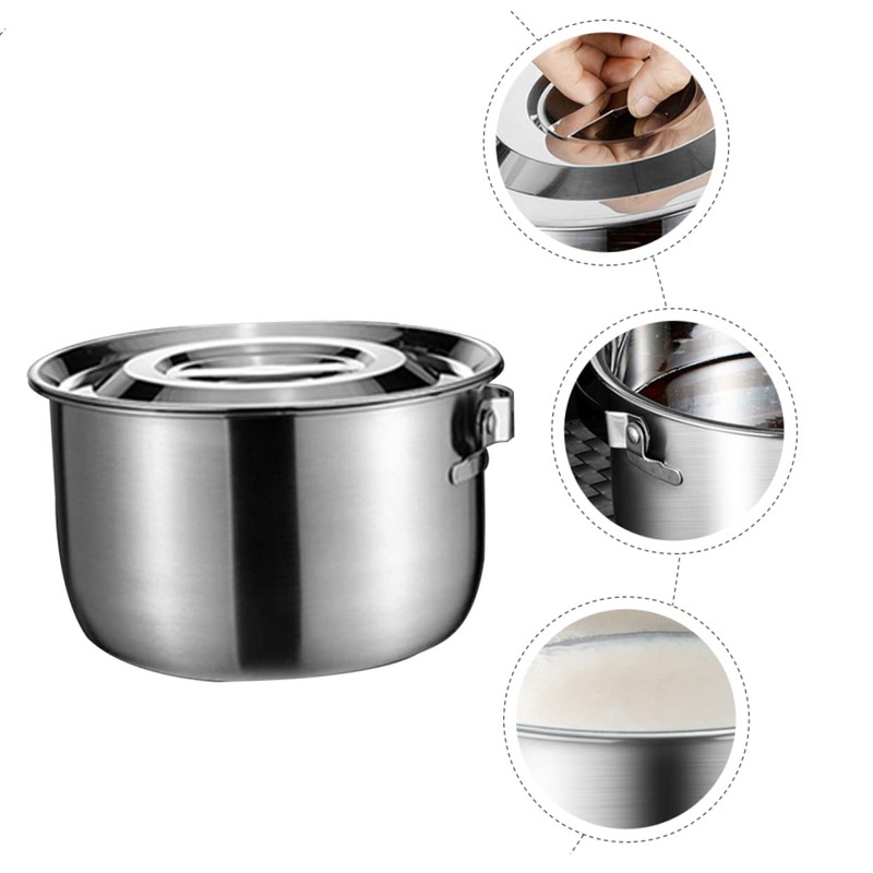 Ciieeo Stainless Steel Oil Basin with Lid Kitchen Multi Use