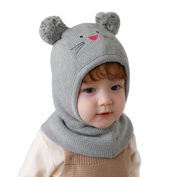 Magracy Baby Toddler Kids Winter Warm Hood Hat Fleece Lined