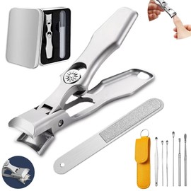 AGSIXZLAN German Nail Clippers for Men,2024 New Ultra Sharp Stainless Steel Fingernail Clipper for Thick Toenails,Professional Nail Clippers, Ant-Splashing German Toenail Clippers for Seniors